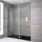Milano Portland - Chrome Walk-In Shower Enclosure with Slate Tray - Choice of Size and Hinged Return Panel Option