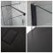 Milano Nero - Corner Walk-In Shower Enclosure with Slate Tray - Choice of Sizes and Hinged Return Panel Option