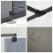 Milano Nero-Luna - Smoked Glass Corner Walk-In Shower Enclosure with Slate Tray - Choice of Sizes and Hinged Return Panel Option