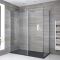 Milano Portland - Chrome Corner Walk-In Shower Enclosure with Slate Tray - Choice of Size and Hinged Return Panel Option