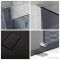 Milano Portland-Luna - Smoked Glass Corner Walk-In Chrome Shower Enclosure with Slate Tray - Choice of Size and Hinged Return Panel Option
