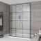Milano Barq - Open Walk-Through Shower Enclosure with Tray - Choice of Sizes and Hinged Return Panel Option