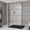 Milano Barq - Open Walk-Through Shower Enclosure with Slate Tray - Choice of Sizes and Hinged Return Panel Option