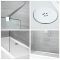Milano Portland - Chrome Open Walk-Through Shower Enclosure with Tray - Choice of Size and Hinged Return Panel Option