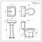 Milano Richmond - Traditional Close Coupled Toilet and Pedestal Basin Set