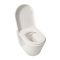 Milano Ballam - White Modern Rimless Wall Hung Toilet with Tall Wall Frame - Choice of Flush Plate