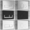 Milano Irwell - White Modern Rimless Wall Hung Toilet with Tall Wall Frame - Choice of Flush Plate