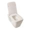 Milano Elswick - White Modern Wall Hung Toilet with Tall Wall Frame - Choice of Flush Plate