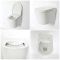 Milano Ballam - White Modern Rimless Wall Hung Toilet with Short Wall Frame - Choice of Flush Plate