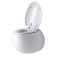 Milano Mellor - White Modern Round Wall Hung Toilet with Tall Wall Frame - Choice of Flush Plate