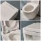 Milano Newby - White Modern Wall Hung Toilet with Tall Wall Frame - Choice of Flush Plate