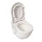 Milano Newby - White Modern Wall Hung Toilet with Tall Wall Frame - Choice of Flush Plate