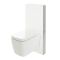 Milano Arca - White 500mm Compact WC Unit with Longton Toilet