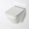 Milano Arca - Black 500mm Compact WC Unit with Farington Rimless Toilet