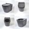 Milano Arca - White 500mm Compact WC Unit with Nero Toilet
