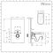 Milano Arca - White 500mm Compact WC Unit with Nero Toilet