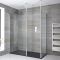 Milano Alto - Chrome Corner Walk-In Shower Enclosure with Slate Tray - Choice of Size