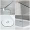 Milano Portland - Chrome Walk-In Shower Enclosure with Tray - Choice of Size