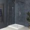 Milano Rosso - Matt Bronze Modern Walk-In Shower Enclosure with Tray - Choice of Sizes
