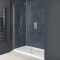 Milano Hunston - Brushed Nickel Walk-In Shower Enclosure with Tray - Choice of Sizes