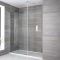 Milano Alto - Chrome Walk-In Shower Enclosure with Tray - Choice of Size