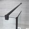 Milano Nero - 1950mm Wet Room Screen - Black - Choice of Sizes and Hinged Return Panel