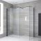 Milano Nero - Corner Wet Room Shower Enclosure - Choice of Glass Size & Drain