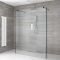 Milano Nero - Open Walk-Through Wet Room Shower with Hinged Return Panels - Choice of Glass Size & Drain