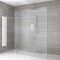 Milano Portland - Open Walk-Through Wet Room Shower with Hinged Return Panels - Choice of Glass Size & Drain