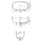RAK Washington - Grey Traditional Double-Ended Freestanding Bath - 1560mm x 810mm