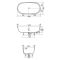 RAK Washington - Cappuccino Traditional Double-Ended Freestanding Bath - 1560mm x 810mm