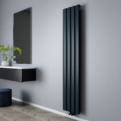 Milano Aris - Aluminium 1800mm Vertical Designer Radiator - Choice of Size and Finish