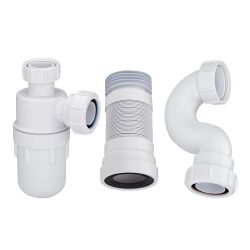 Cranplas - Bottle Trap, Bath Trap and Pan Connector for Pedestal Basin, Standard Bath and Close Coupled Toilet
