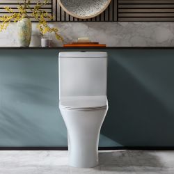 Milano Marbury - Modern Close Coupled Toilet with Soft Close Seat - Choice of Flush Button Finish