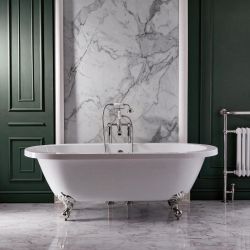 Milano Legend - 1780mm x 825mm Double Ended Roll Top Freestanding Bath with Choice of Feet