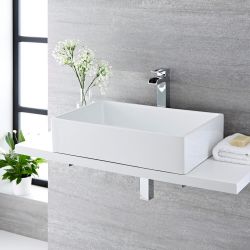 600X390mm Rectangular Ceramic Counter Top Basin