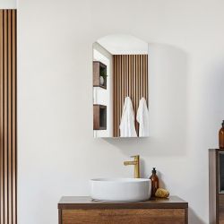 Milano Raya - Modern Mirrored Cabinet - 400mm x 750mm