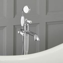Milano Elizabeth - Traditional Freestanding Mono Bath Shower Mixer Tap with Hand Shower - Choice of Finish