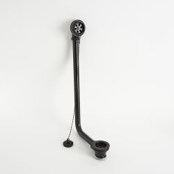 Milano Elizabeth - Traditional Exposed Bath Waste with Chain - Black