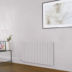 Milano Aruba - Electric Rose Petal Pink Horizontal Designer Radiator - 635mm Tall - Choice of Size, Thermostat and Cable Cover