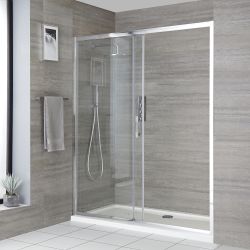 Milano Portland - Sliding Shower Door with Tray - Choice of Sizes