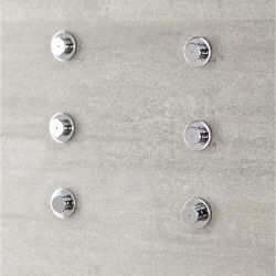 Milano Mirage - Modern Front Fix Pack of 6 Fine Mist Body Jets - Chrome