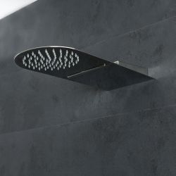 Milano Mirage - Modern 500mm Round Concealed Shower Head with Waterblade - Chrome
