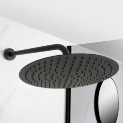 Milano Nero - 300mm Round Shower Head - Black