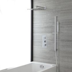 Milano Arvo - Chrome Thermostatic Shower Bath System - Choice of Outlets