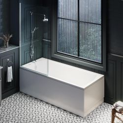 Milano Richmond - Traditional Art Deco Single Ended Shower Bath - Choice of Screen, Size and Panels