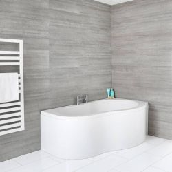 Milano Irwell - 1500mm x 1000mm Corner Bath and Panel - Left / Right Hand Options