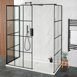 Milano Barq - 3 Sided Walk-In Shower Enclosure with Tray - Choice of Sizes
