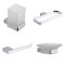 Milano Arvo - Modern 4 Piece Chrome Accessory Pack