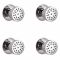 Milano Mirage - Modern Front Fix Pack of 4 Round Body Jets - Chrome